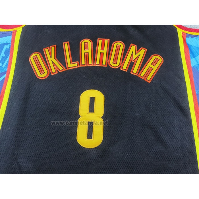 Camiseta Oklahoma City Thunder Jaylin Williams #8 Ciudad 2024-25 Negro